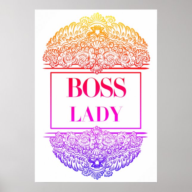 Póster Senhora Chefe - Empoderamento Elegante (Frente)