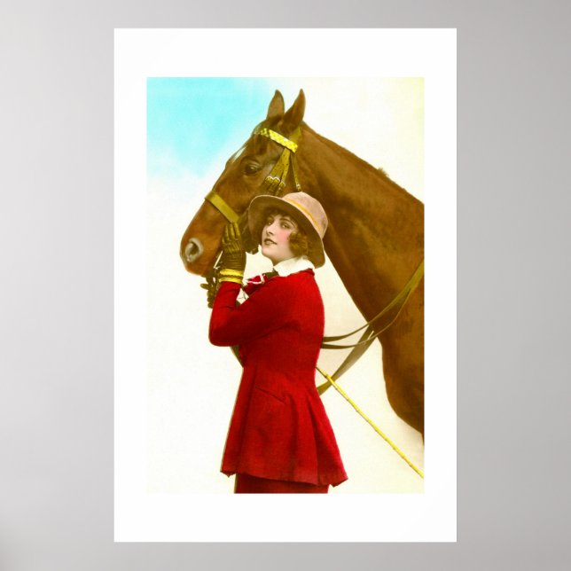 Poster Senhora com cavalo (Frente)