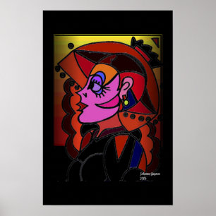 Poster Senhora Com Chapéu