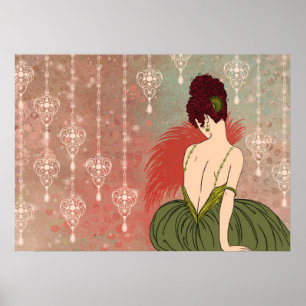 Poster Senhora com jóias - BIANCA do art deco: Outono