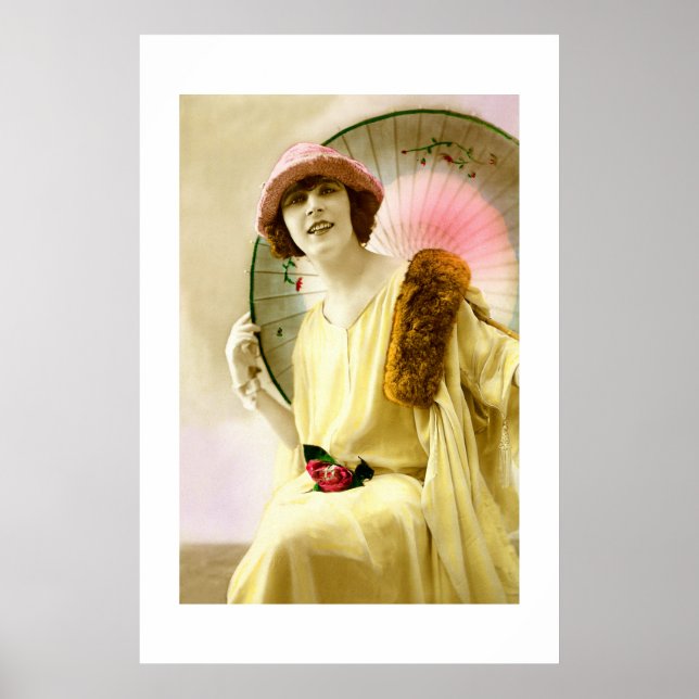 Poster Senhora com parasol (Frente)