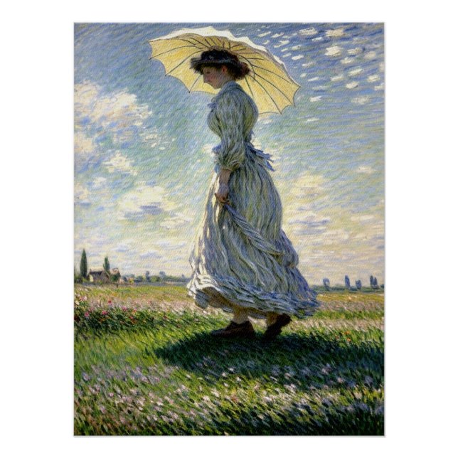 Póster Senhora com Parasol (Frente)