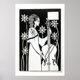 Póster Senhora com violoncelo, de "do ` do d'Arthur Le