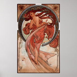 Póster Senhora da dança de Alphons Mucha