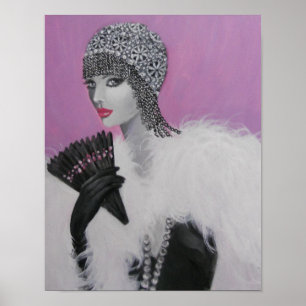 PÓSTER SENHORA DA FANTASIA DO ART DECO