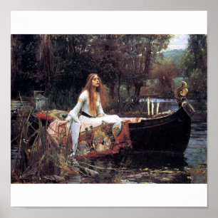 Poster Senhora da pintura da antiguidade do Shallot