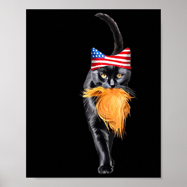Poster Senhora de Gato Sem Filhos Engraçada Com Cabelo de (Frente)