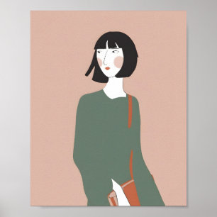 Poster senhora de verde
