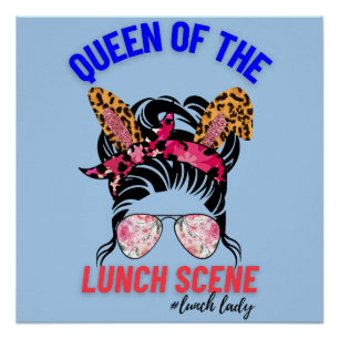 Póster Senhora do almoço do Bunny floral