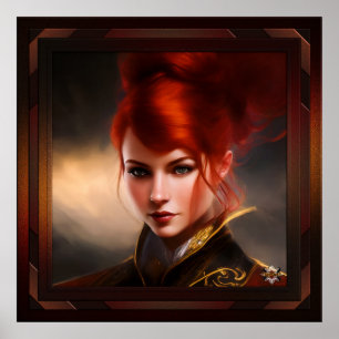 Poster Senhora do Conceito Wind AI Arte de Xzendor7