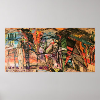 Póster Senhora em um vestido roxo