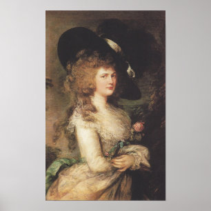 Poster Senhora Georgiana Cavendish de Thomas Gainsborough