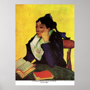 Póster Senhora Ginoux de L'Arlesienne com os livros por