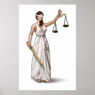 Póster Senhora Justiça Ilustração