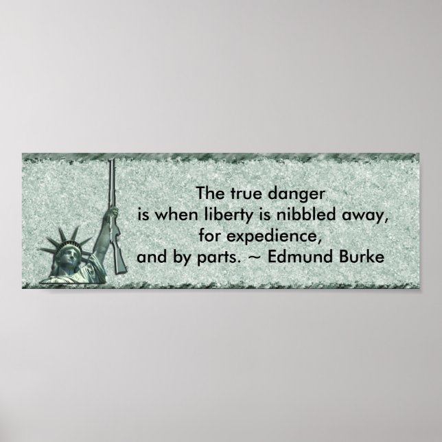 PÓSTER SENHORA LIBERDADE - BUMPER STICKER - EDMUND BURKE  (Frente)