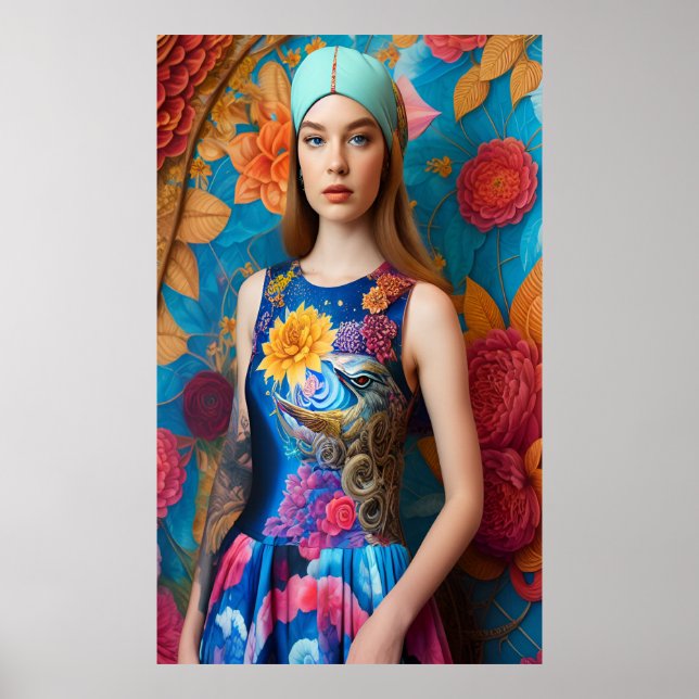 Poster Senhora linda com tatuagem (Frente)