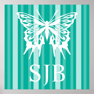 Póster Senhora Listra do Victorian do Aqua com borboleta