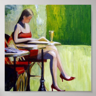 Póster Senhora no vermelho