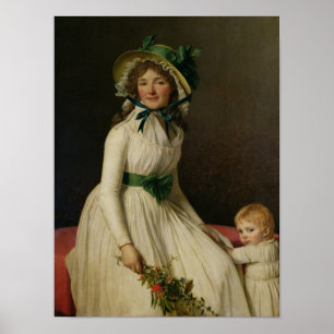 Póster Senhora Pierre Seriziat com seu filho, Emile