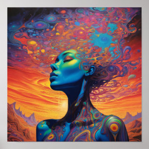 Poster Senhora Psicodélica