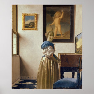 Póster Senhora que está no Virginal, c.1672-73