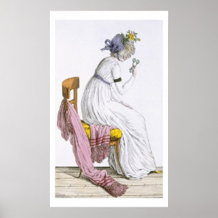 Póster Senhora que veste um negligee, do "traje