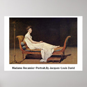 Poster Senhora Recamier-Portrait.By Jacques-Louis David
