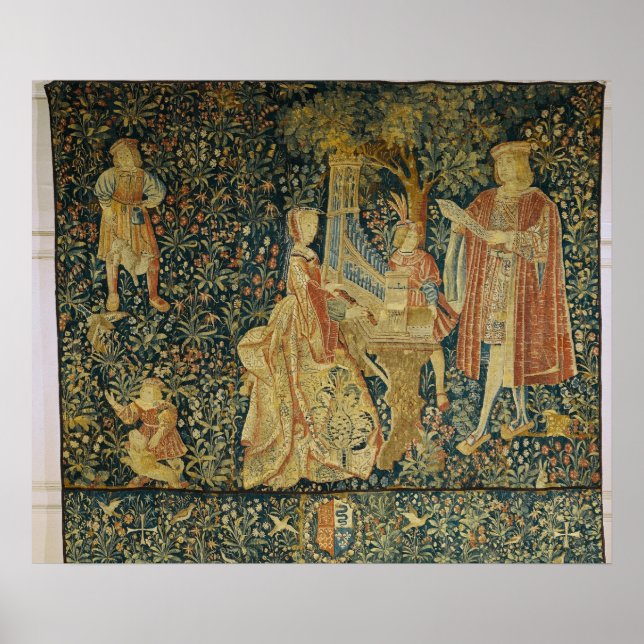 Poster Senhora tocando o órgão portativo de (Frente)