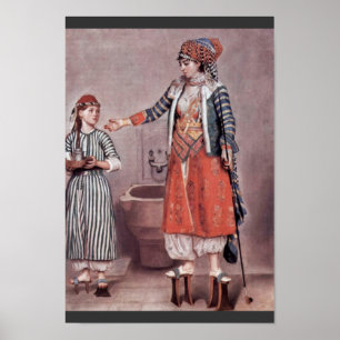 Poster Senhora Turca Com Maid Por Liotard Jean-Ã ‰ Tienne