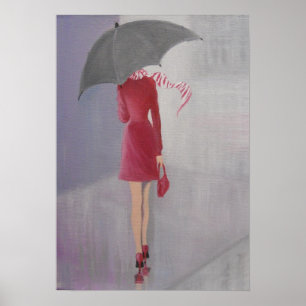 PÓSTER SENHORA UM VERMELHO PINGAMENTO