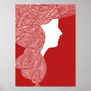 Póster Senhora Vermelha