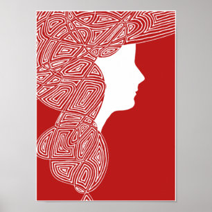 Póster Senhora Vermelha