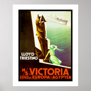 Póster Senhora Victoria de Lloyd Triestino