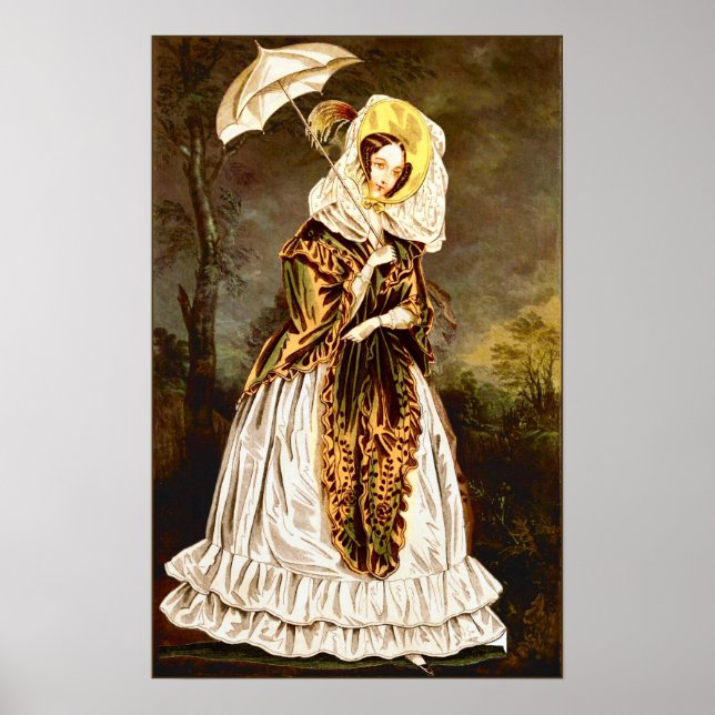 Poster Senhora Victoriana Elegante (Frente)