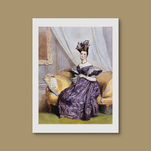 Poster Senhora Victoriana Elegante com Teacup - Arte Vint