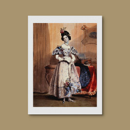 Poster Senhora Vitoriana com Iluminantes Florais - Elegan