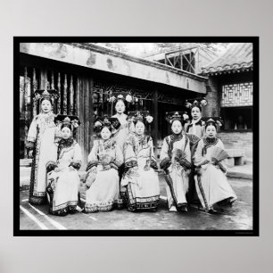 Póster Senhoras 1918 de China do Manchu