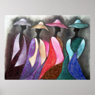 Póster Senhoras africanas da igreja