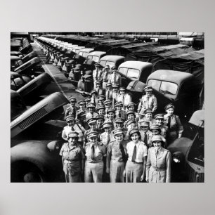 Poster Senhoras do caminhão WW2, os anos 40