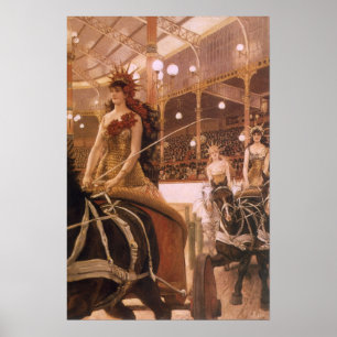 Poster Senhoras dos carros (circo) por Tissot, arte do