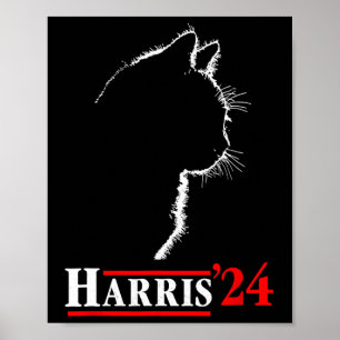 Poster Senhoras Para Kamala Funny Cat 2024 Presidente Kam