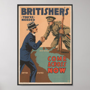 Poster Senhores britânicos, são necessários para a Pro