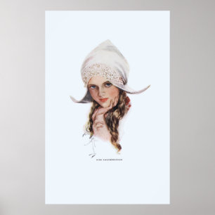 Póster Senhorita Knickerbocker por Harrison Fisher