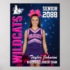 Poster Senior Cheer Team Cheerleading Star Photo Sports