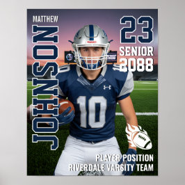 Poster Senior Football Team Custom Photo Gift Sports