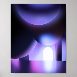 Poster Sensação de calor Design gráfico roxo abstrato