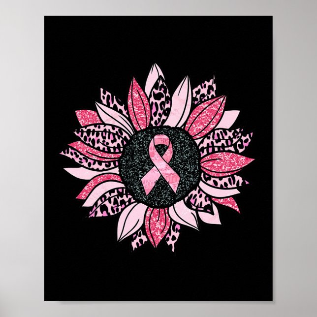 Poster Sensação do Cancer Rosa de girassol Mulheres Warri (Frente)