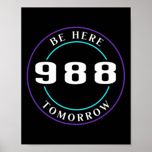 Poster Sensibilização 988 - Prevenção do suicídio