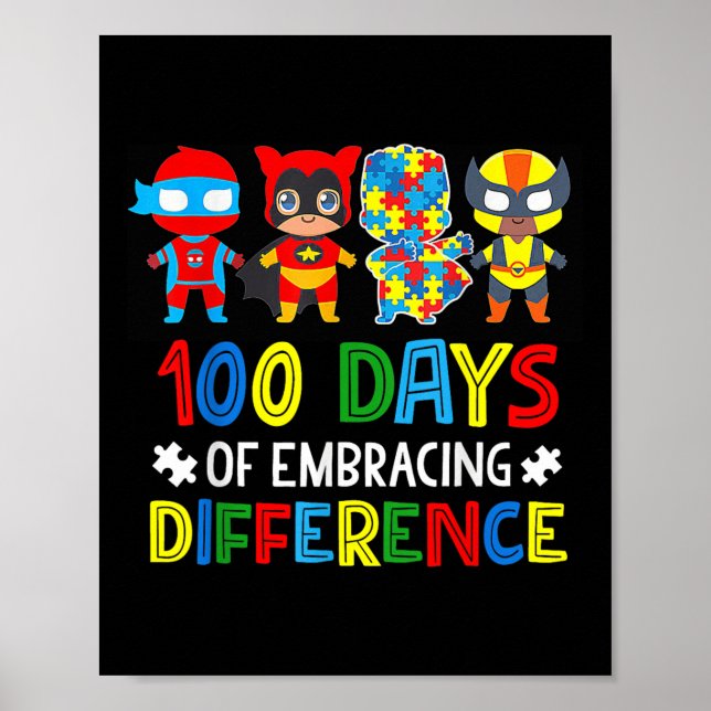 Poster Sensibilização Autismo Abrange Diferenças De 100 D (Frente)