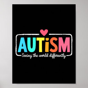 Poster Sensibilização Autismo Apoia A Diferença Do Mundo